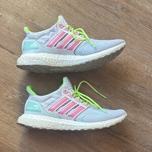 Adidas Ultraboost with Pink and Lime Highlights